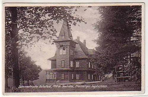 18385 Ak Schwarzfreiche d'été Rehefeld Château de chasse vers 1930
