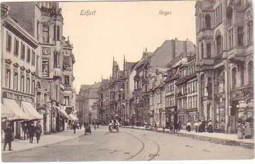 18375 Ak Erfurt Anger avec des magasins vers 1910