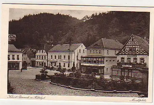 18367 Ak Berneck dans Fichtelgebirge Marktplatz vers 1930