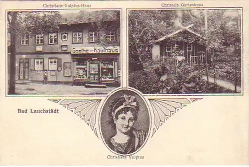 18361 Ak Bad Lauchstädt Goethe Kaufhaus um 1920
