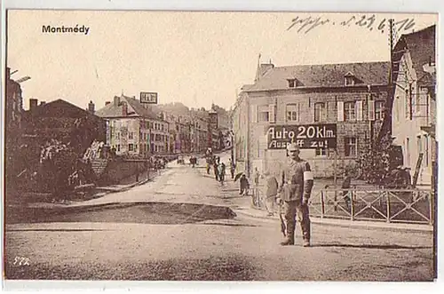 18351 Ak Montmédy Lothringen Straßenansicht um 1916