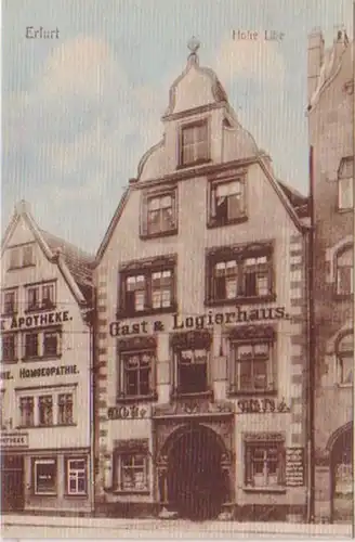 18349 Ak Erfurt Apotheke, Gast & Logierhaus um 1920