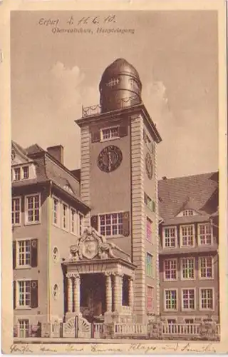 18344 Ak Erfurt Oberrealschule Entrée principale 1910