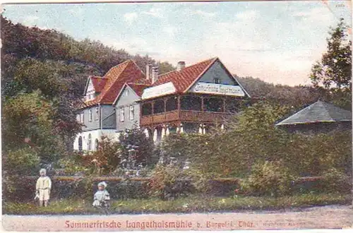 18341 Ak Langethalsmühle bei Bürgel in Thüringen 1912