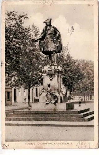18333 Ak Mörs Denkmal Friedrich I. 1931