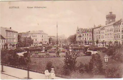 18326 Ak Cottbus Kaiser Wilhelmplatz 1914