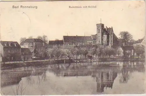 18315 Ak Bad Ronneburg Baderteich avec château 1910
