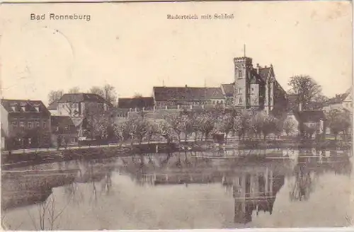 18315 Ak Bad Ronneburg Baderteich mit Schloß 1910