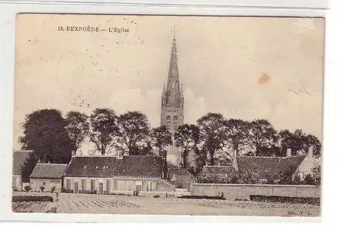 18304 Feldpost Ak Rexpoéde L'Eglise 1915