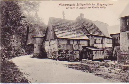 18272 Ak Historische Rölligmühle im Krippengrund 1921