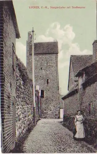 18238 Ak Lychen U.-M. Stargardertor + Stadtmauer um1920