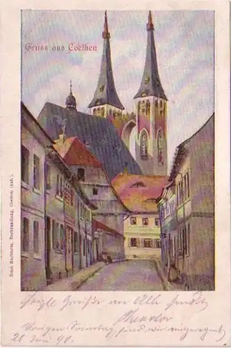18228 Ak Gruss aus Coethen Stadtansicht 1898