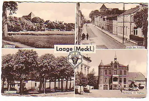 18223 Mehrbild Ak Laage Blücherplatz usw. 1961