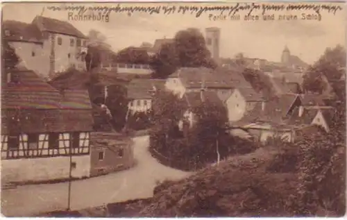 18209 Ak Ronneburg avec le château ancien et nouveau 1924