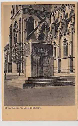 18176 Ak Lodz Denkmal Pomnik Ks. Ignacego Skorupki 1939