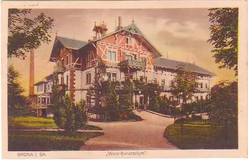 18175 Ak Grüna in Sa. "Wald Sanatorium" 1925