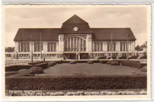 18170 Ak Darmstadt gare centrale vers 1930