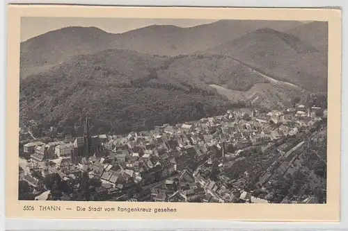 18153 Ak Thann Alsace vu par la croix de range vers 1930