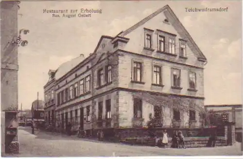18136 Ak Teichwolframsdorf Gasthaus "Zur Erholung" 1910