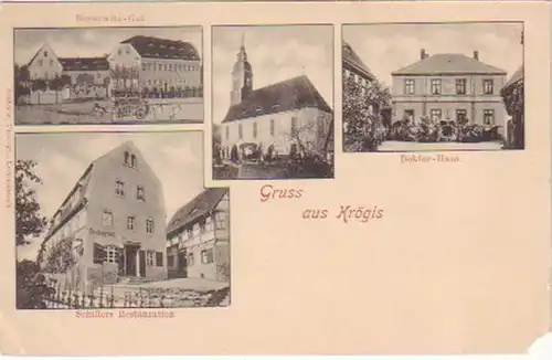 18113 Mehrbild-Ak Gruss aus Krögis um 1910