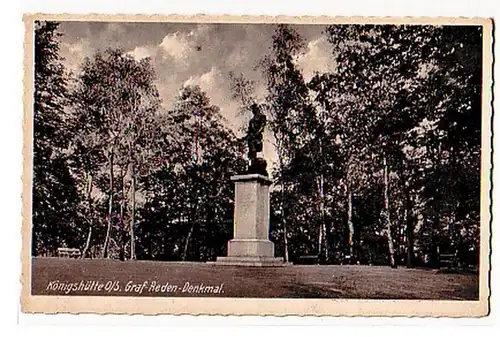 18106 Ak Königshutte O/ S. Comte Reden Monument vers 1930
