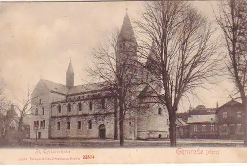 18099 Ak Gernrode résine St.Cyriacirche vers 1910