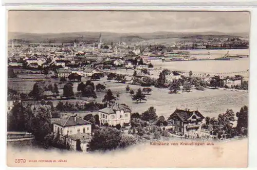 18090 Ak Konstanz von Kreuzlingen aus Totalansicht 1900