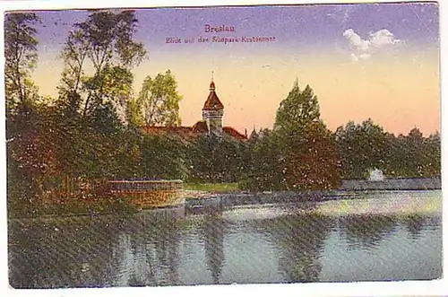 18089 Ak Breslau Blick auf das Südpark Restaurant 1923