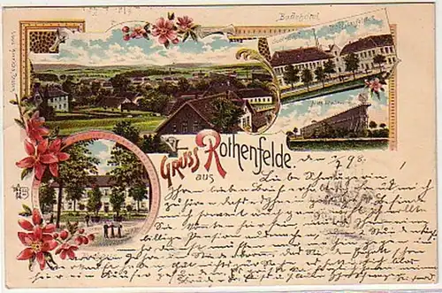 18082 Ak Lithographie Gruss de Rothenfelde 1898
