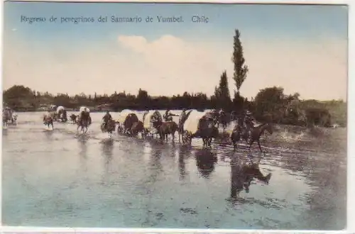 18076 Ak Chili Chariots dans le lit de la rivière vers 1910