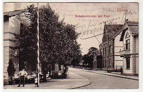 18041 Ak Wedel Bahnhofstraße avec poste 1911