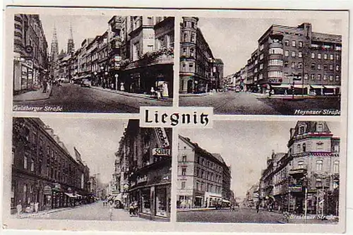 18035 Multi-image Ak Liegnitz Vues de rue vers 1940