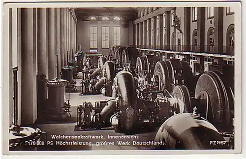 17972 Ak Walchenseekraftwerk Innenansicht um 1930