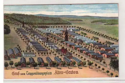 17966 Ak Salutation du terrain d'entraînement militaire Alten-Grabow 1915
