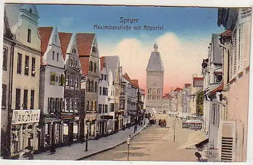 17956 Ak Speyer Maximilianstraße avec Altpörtel 1918