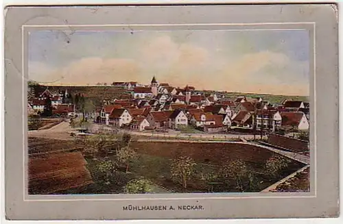 17954 Ak Mühlhausen am Neckar Totalansicht um 1909