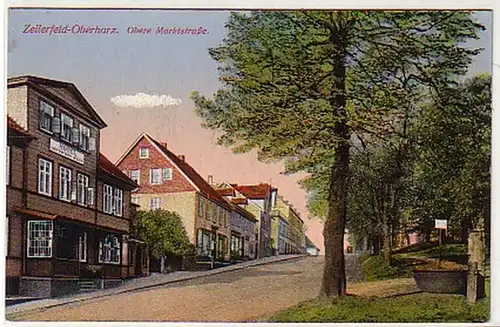 17941 Ak Zellerfeld Oberharz obere Marktstraße um 1910