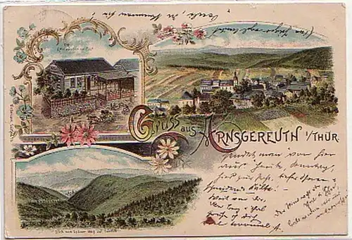 17931 Ak Lithographie Gruss de Arnsgereuth 1902