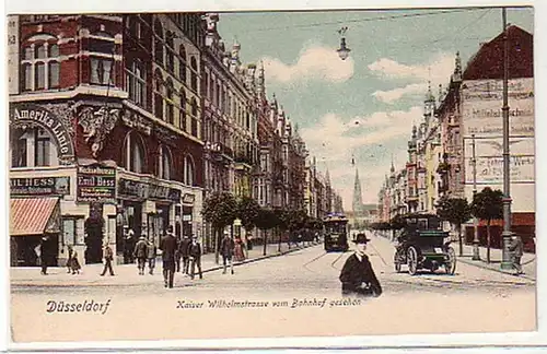 17929 Ak Düsseldorf Kaiser Wilhelmstrasse um 1900