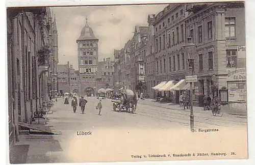 17927 Ak Lubeck Gr.Burgstrasse vers 1900