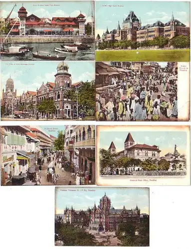 17911/7 Ak Bombay Indien Stadtansichten um 1912