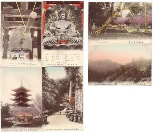 17895/6 Ak Nara Japon Vues locales vers 1910