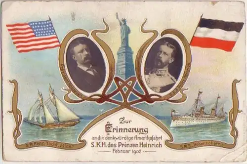 17877 Ak Amerikafahrt des Prinzen Heinrich 1902