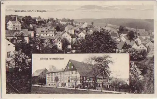 17866 Ak Wünschendorf im Erzgebirge Gasthof um 1920