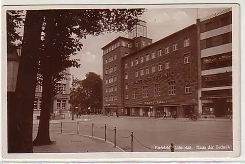 17840 Ak Bielefeld Jahnplatz Haus der Technik um 1940