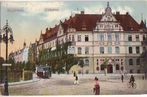 17836 Ak Magdeburg Wilhelma avec tram 1914