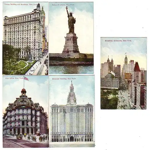 17833/5 Ak New York USA Stadtansichten um 1912