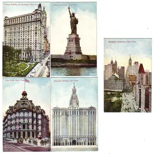 17833/5 Ak New York USA Vues de la ville vers 1912