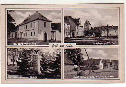 17821 Mehrbild Ak Gruß aus Leiha Gasthof usw. um 1940