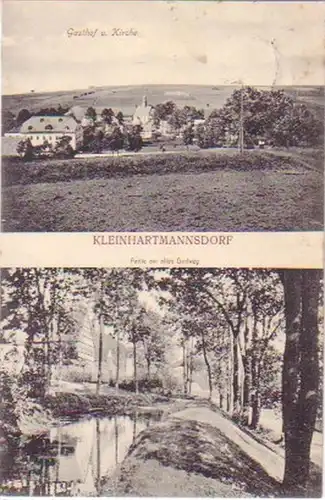 17786 Mehrbild Ak Kleinhartmannsdorf Gasthof usw. 1913